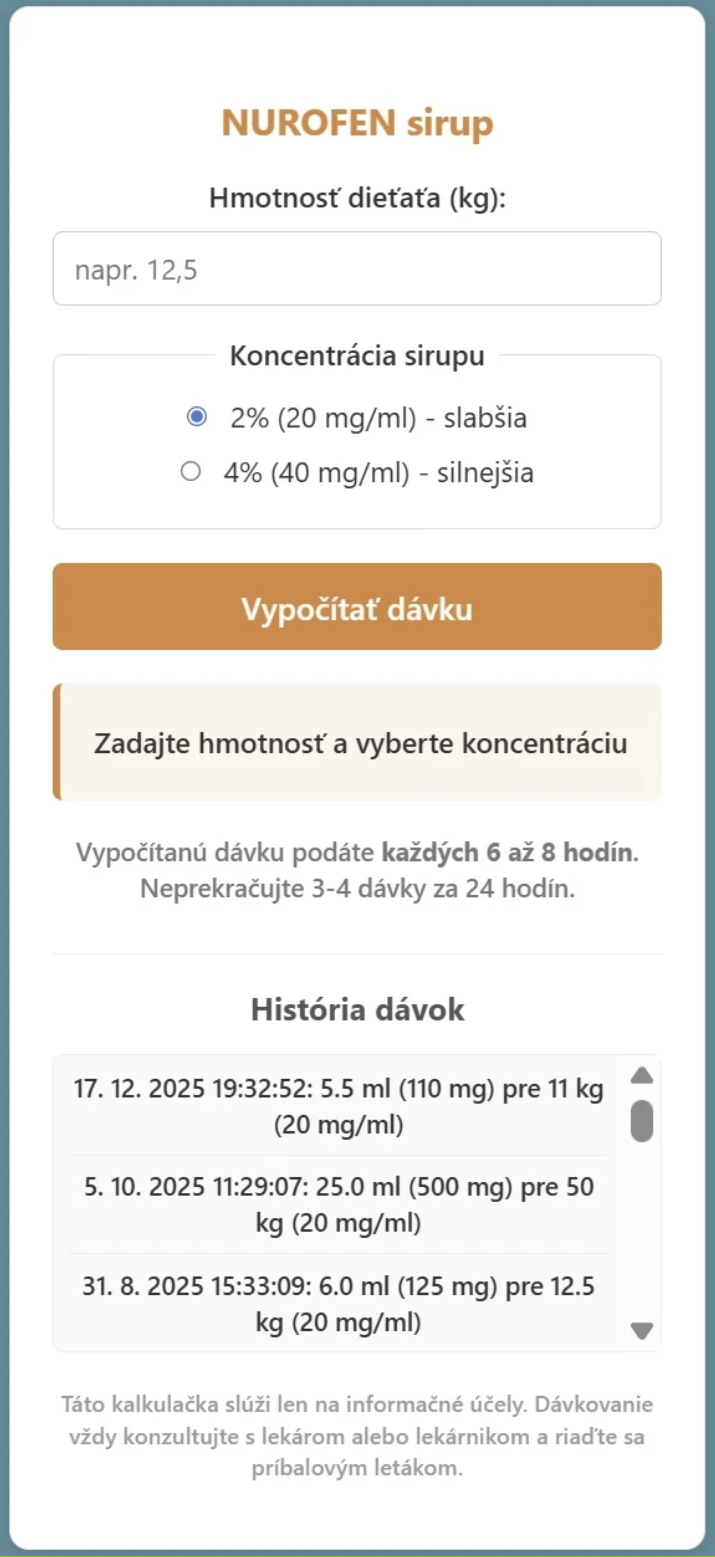 Koľko toho Nurofenu podať?